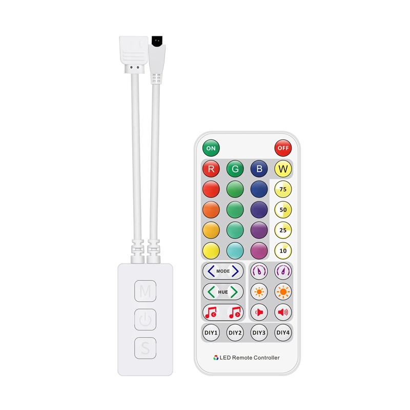 Sp614e RGBW LED Strip Music Controller Blue-Tooth APP Built-in Mic Group Control for 5 Pin RGBW LED Strip Light DC5-24V