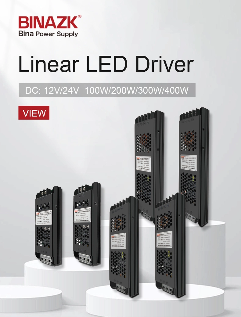 Bina 12V 33A 400W LED Strip Linear Light Fixture Linear Power Supply