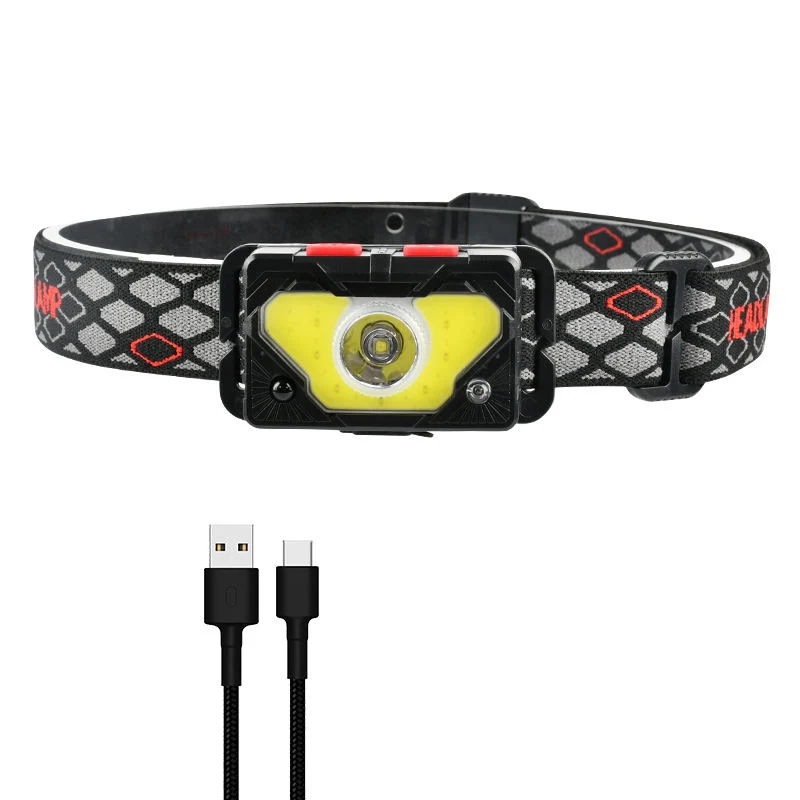 Glodmore2 Factory Supply Adjustable Belt USB Rechargeable Battery High Bright LED Headlamp Tactical with 6 Modes