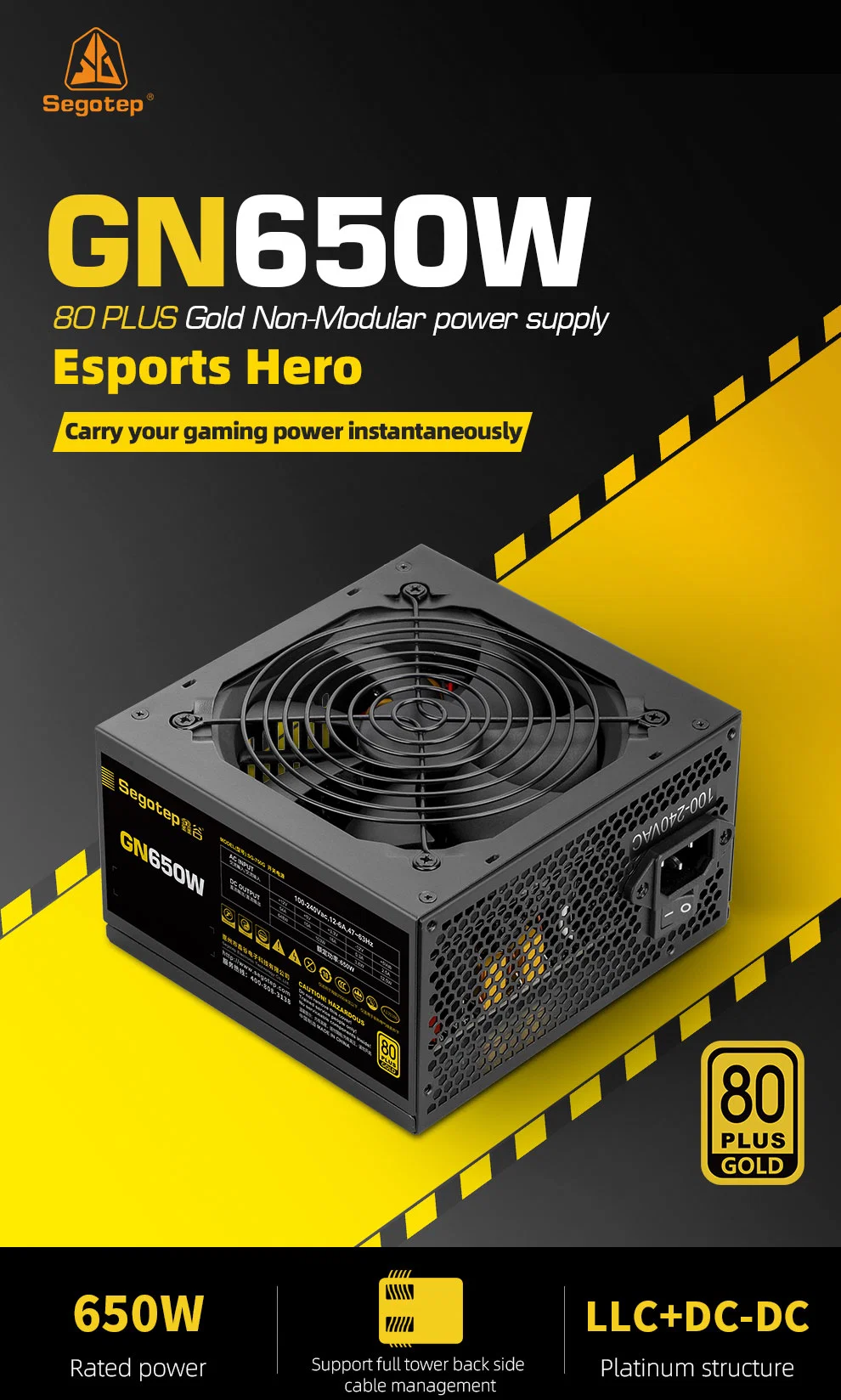 Segotep-Export-Canada-Mexico-Chile-Gaming-Switching-80-Plus-Gold-Power Supply 650W 750W 850W