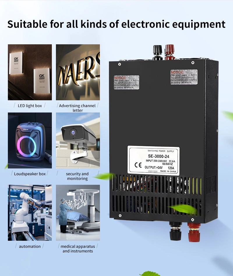 3000W Digital Display High-Power Switching Power Supply AC220V to DC12V24V 50A100A Constant Voltage and Current