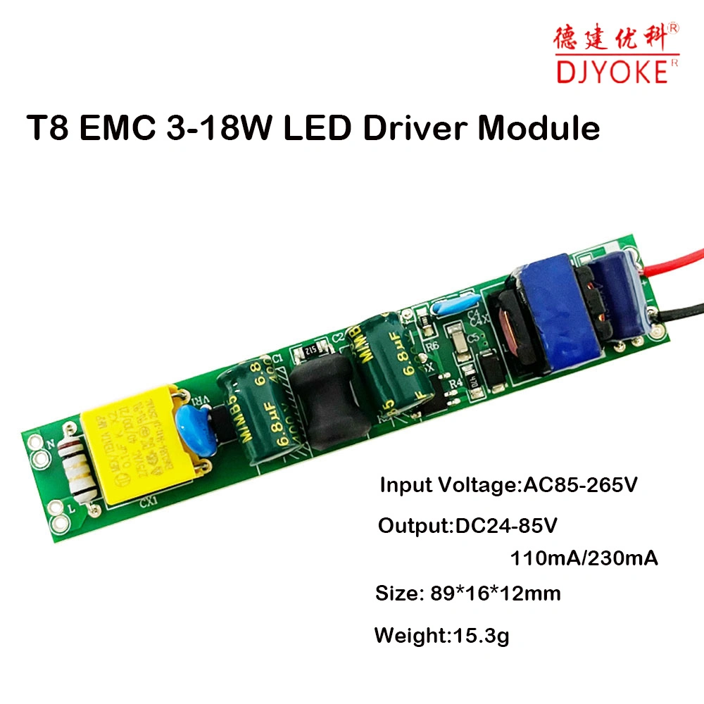 T8/T5 110mA220mA EMC 3-18W LED Driver Module Open Frame LED Driver 02
