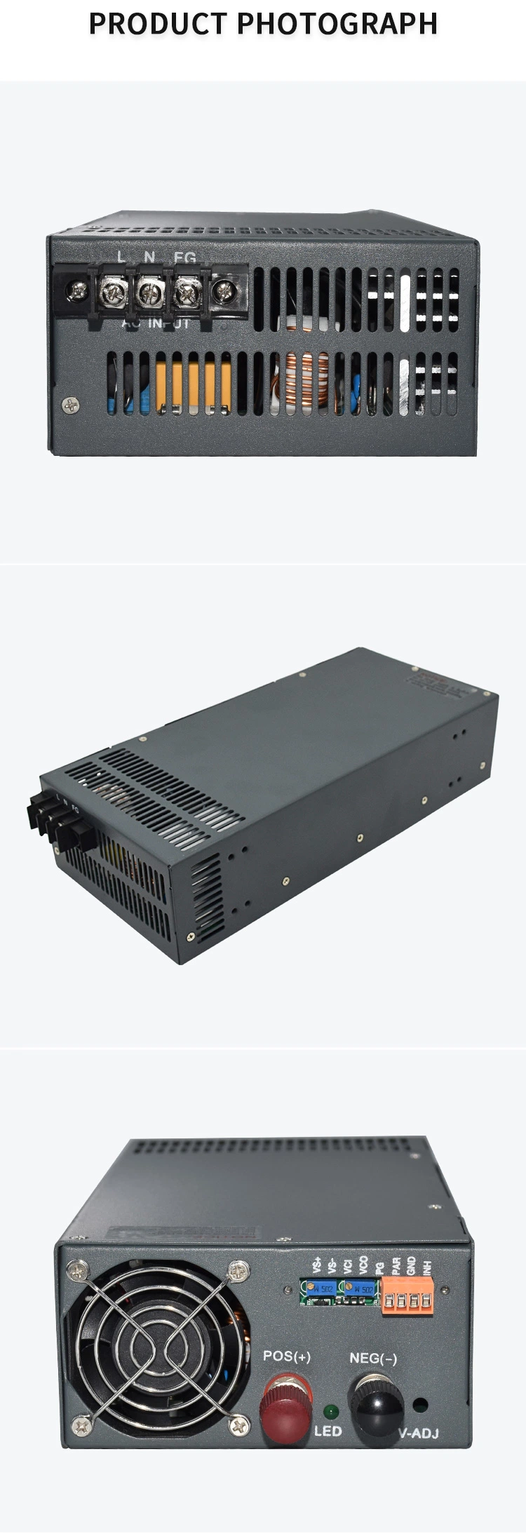 1500W Switching Power Supply DC Adjustable RS 485 Communication Power Supply S-1500-60V 25A Full Power