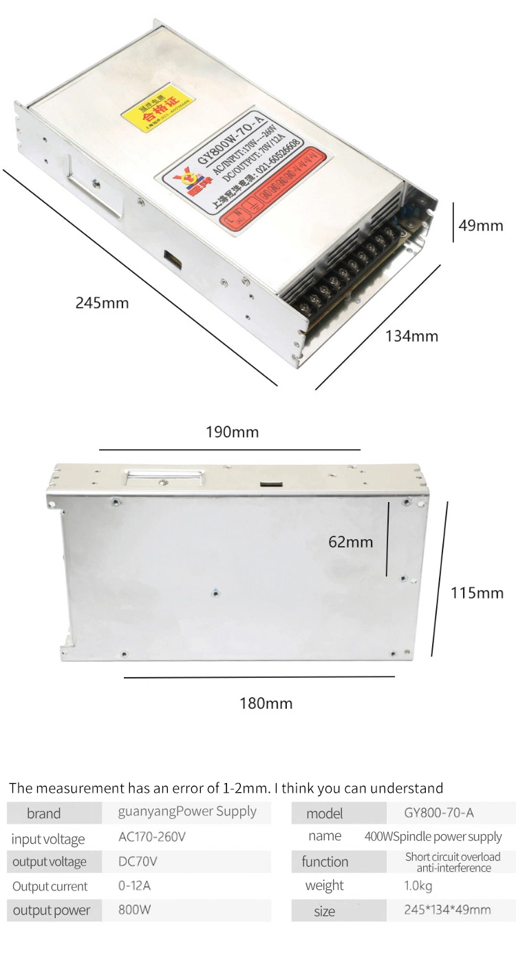 OEM AC DC 5V 12V 24V 50W 100W 150W 200W 300W 5A 10A Switching Power Supply for CNC DMA860h Driver