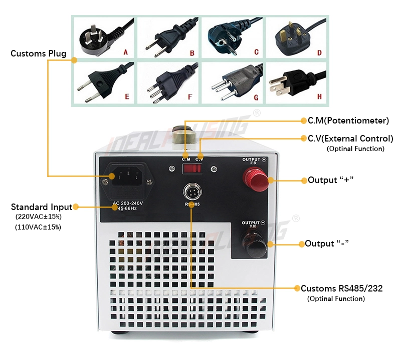 Factory Price Switch Mode 220VAC to 110VDC Rectifier DC Adjustable Power Supply 110V 10A 1100W for Laboratory Testing