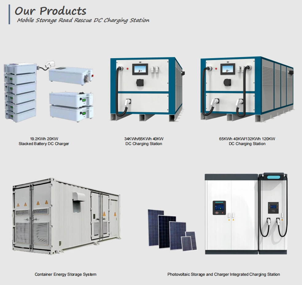 40kw 34kwh LiFePO4 Energy Storage Charging Station Emergency Road Rescue EV Charger Station with Battery Roadside Assistance for Evs