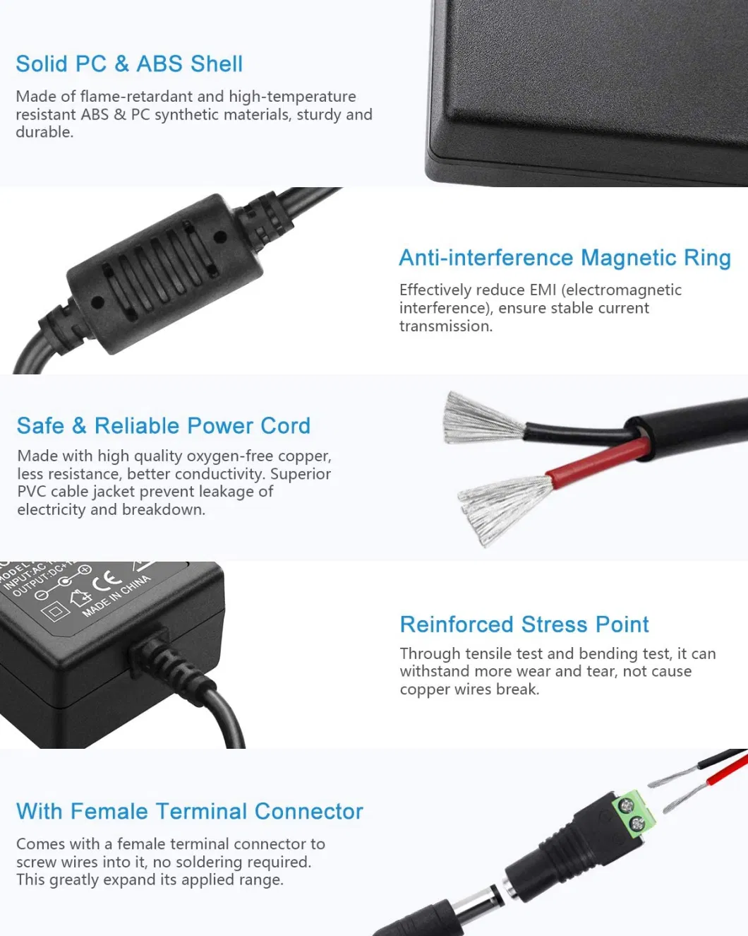 12V 3A Wall Power Supply Adapter 100~240V AC to DC 12 Volt 3 Amp 36W Converter 12 Vdc 3000mA 2.4A 2.5A 2.8A Available 5.5mm x 2.5mm 2.1mm for LED Strip Light