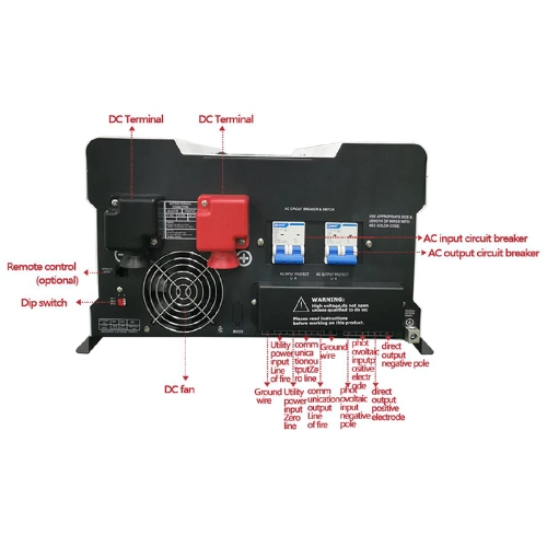 Solar MPPT Inverter High Frequency 3kw 24V 220V