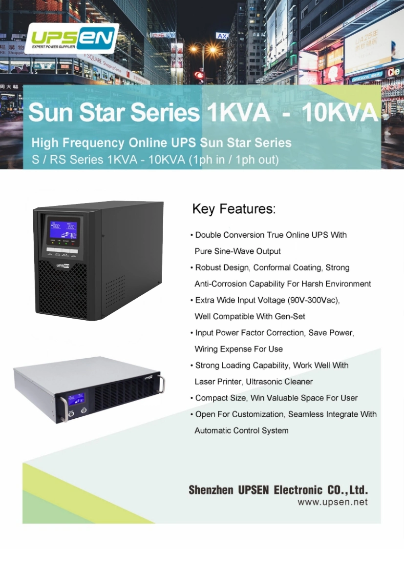 3kv 2700W External Battery High Frequency Online Sine Wave Uninterruptible Power Supply