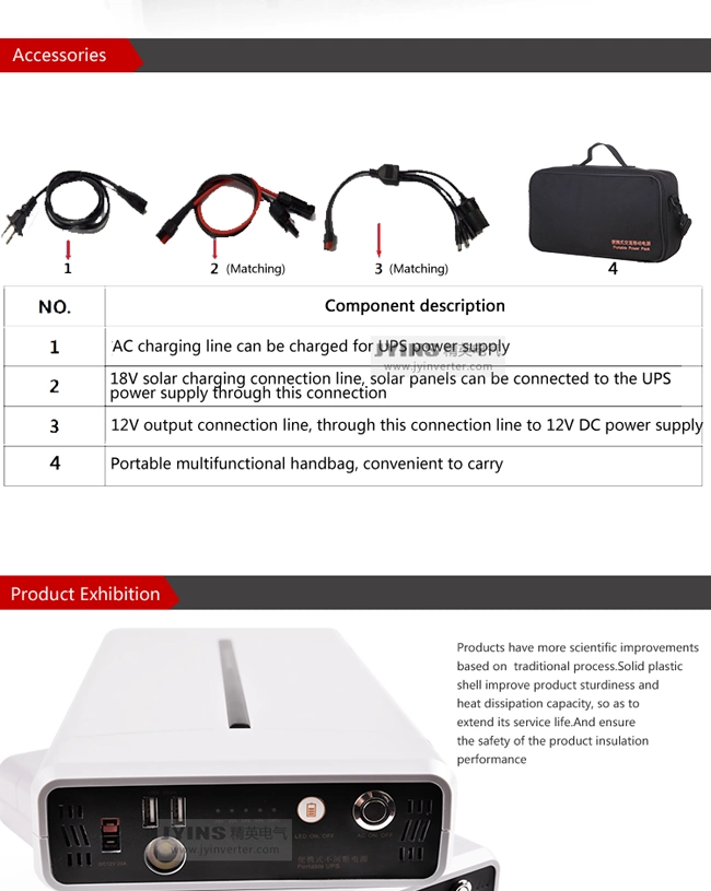 Uninterruptible Power Supply Lithium Battery 12V 42ah Portable 500W Mini UPS