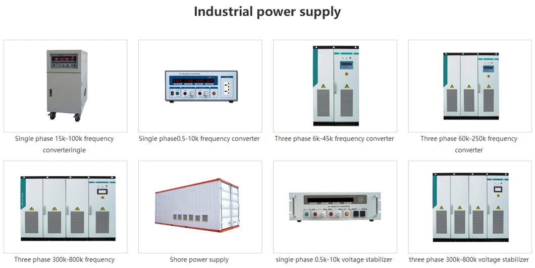 Variable Frequency Power Supply 300kVA with Touch Screen