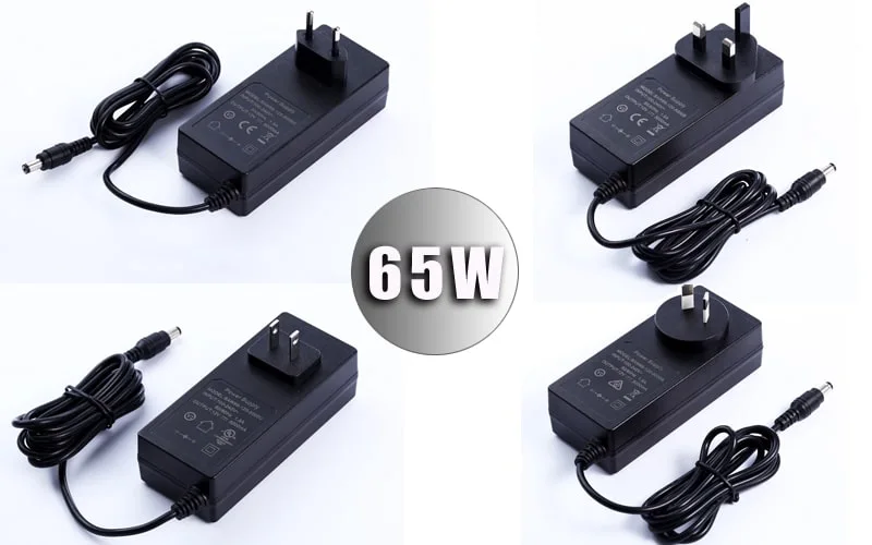 New Products Interchangeable Plug Adapter EU/Us/UK/Au/Cn Standard 12V 2A 30W Power Supply