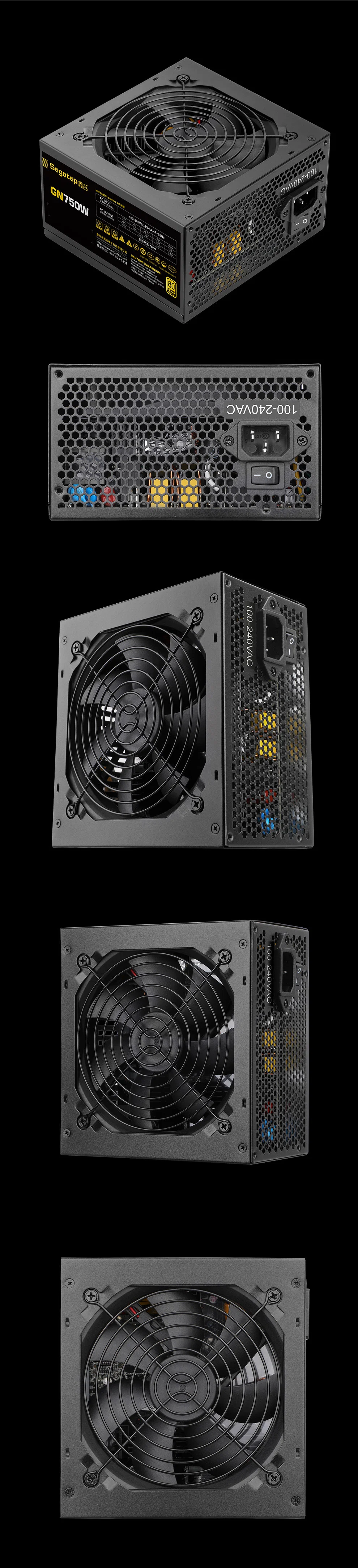 OEM 850W 650W 750W Power Supply- 80 Plusgold Certified-ATX PSU Active Pfc- Gaming PC Computer Switching Power Supply Segotep