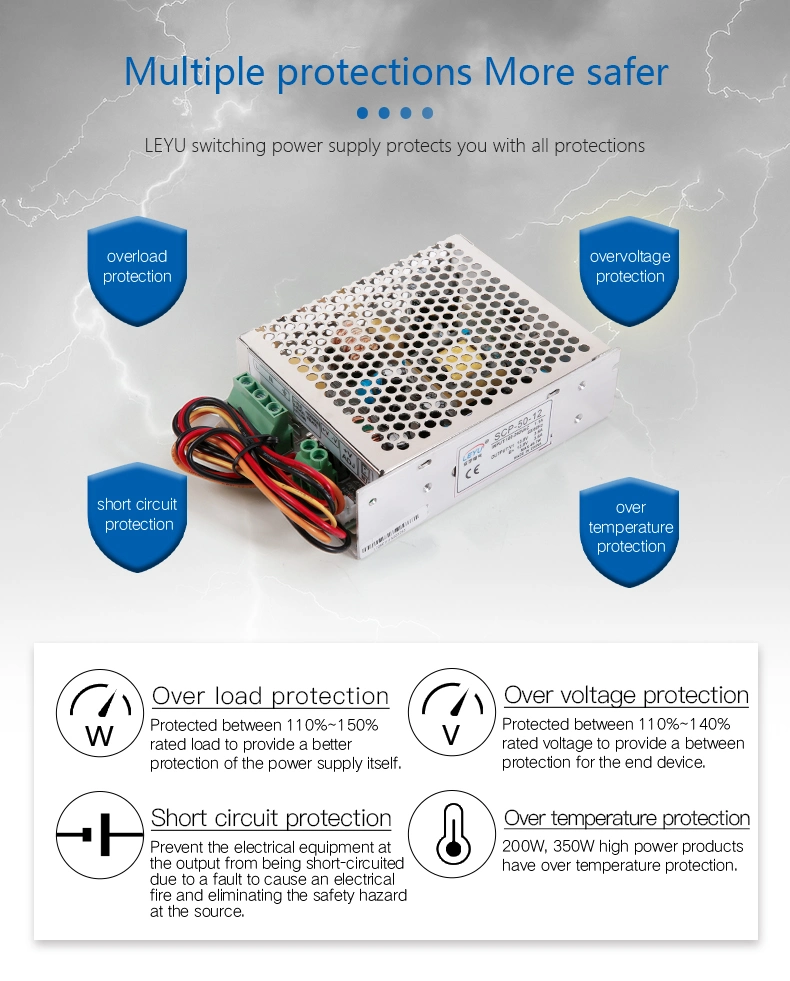 SCP-50-12 50W 12V Switching Power Supply with UPS