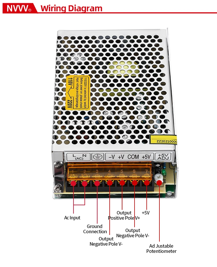 T-60A SMPS Triple Output Power Supply 5V/12V 60W Switching Power Supply 12V/5V