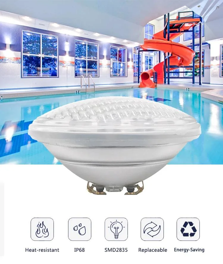 Thick Glass AC12V 24W RGB PAR56 LED Underwater Light Swimming Pool Lamp