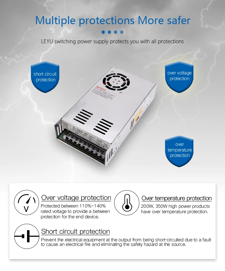 Lrs-350-5 5V 12V 24V 48V SMPS 350W DC Switching Power Supply