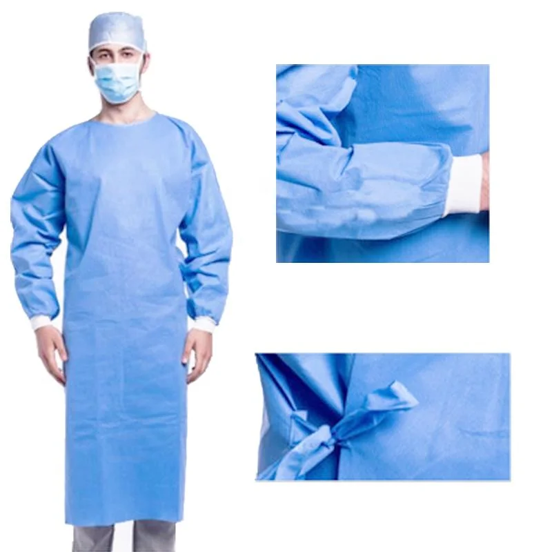 Reinforced Medical Surgical Waterproof Sterile SMS Surgical Gowns
