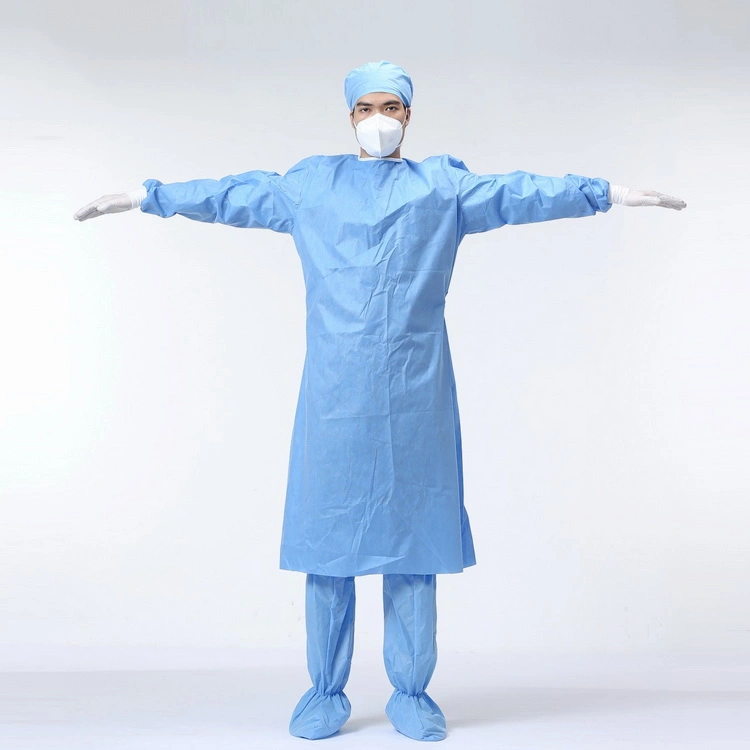 Reinforced Medical Surgical Waterproof Sterile SMS Surgical Gowns