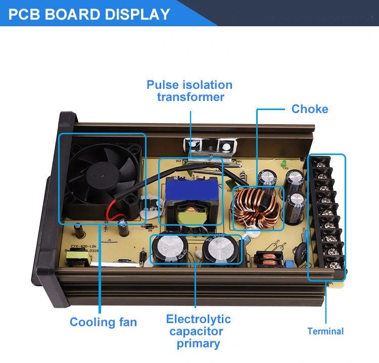 Rainproof Switching Power Supply LED Driver Constant Voltage SMPS DC 12V 400W