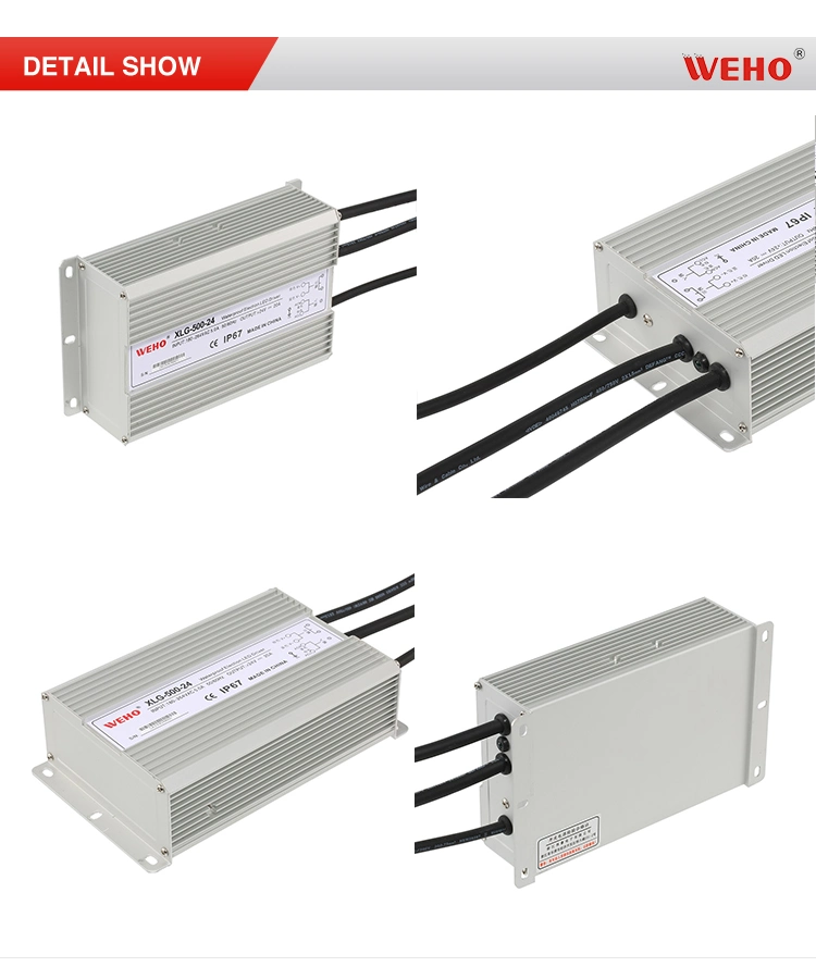 LED Driver Xlg-500-24 500W 24V 5A 10A 15A 20A Constant Voltage SMPS Waterproof AC to DC Single Output Power Supply