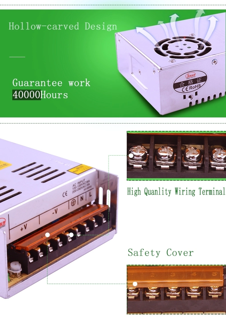 Smun S-320-12 12V 25A AC-DC SMPS with DC Cooling Fan