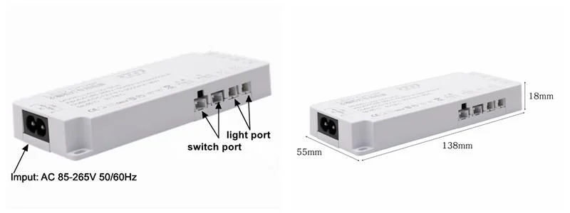 DuPont Interface LED Strip Light Switch Power Supply 24W 36W 60W 12V Constant Current LED Driver