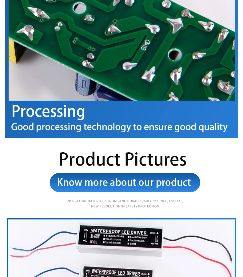 Constant Current Driver 300MA 4-7W/8-12W/13-18W/18-24W/24-36W/37-50W/50-60W LED Power Supply