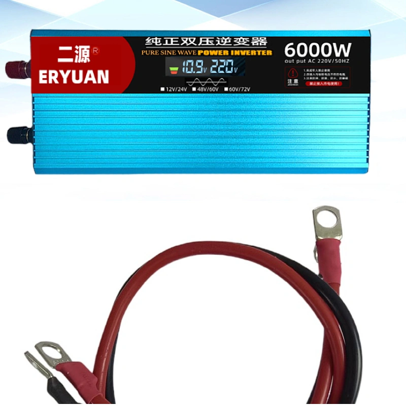 10000W Power Bank Inverter, DC 12V/24V to 220V AC Converter Lithium-Ion Battery