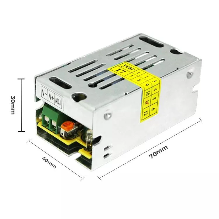 OEM AC DC 12V 24V 5V 1A 1.25A 2A 3A 5A 10A 15A 16.5A 20A 25A 30A 40A 60A 70A Switching Power Supply for LED Strip Light Tin Box