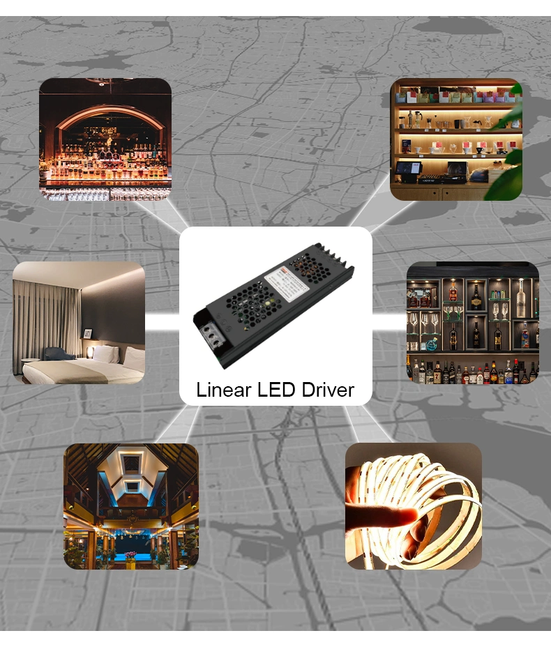 Bina 12V 100W 200W LED Switching Driver Power Supply for LED Strip Lighting