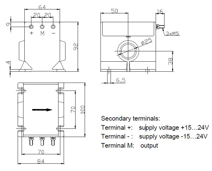 1000 AMPS Current Transducer Compatable to Lem Lt 500-S/Sp93 Current Sensor