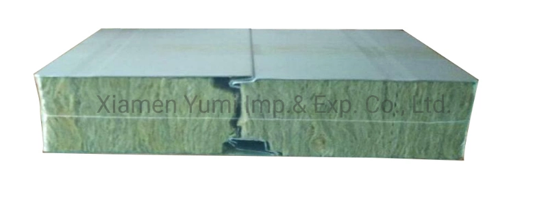 Yellow Fireproof A1 Lever Thermal&amp; Heat Insulation Rockwool Sandwich Panel for Container Board