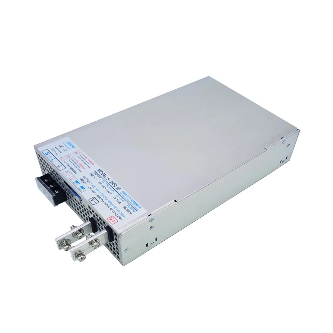 3000W Single output (with active PFC) Switching power supply AC 110-240V TO 0-24V 36V 48V 60V 72V 110V 150V 250V 300V