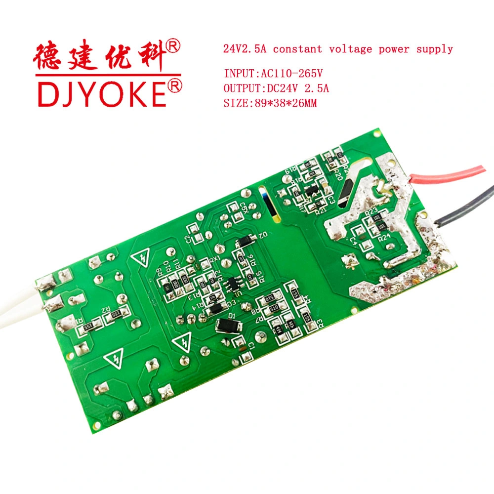 Customized Assembly PCB SMPS AC DC 24V2.5A Ceiling Fan LED Lamp Built-in Constant Voltage Power Supply Board 07