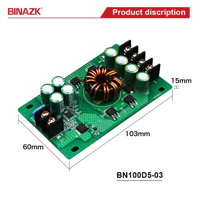 Bina 50W 100W Ultra Slim LED Power Supply Board DC to DC for vehicle Car Bus LED Display 15*15