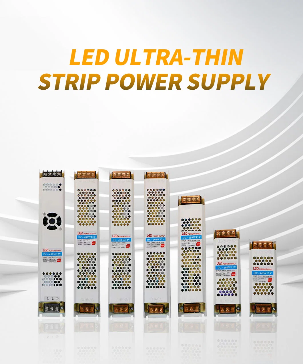 Ultra Thin-LED-Power Supply Switching LED Driver 12V 5A 60W Strip Power Supply for LED Light Box