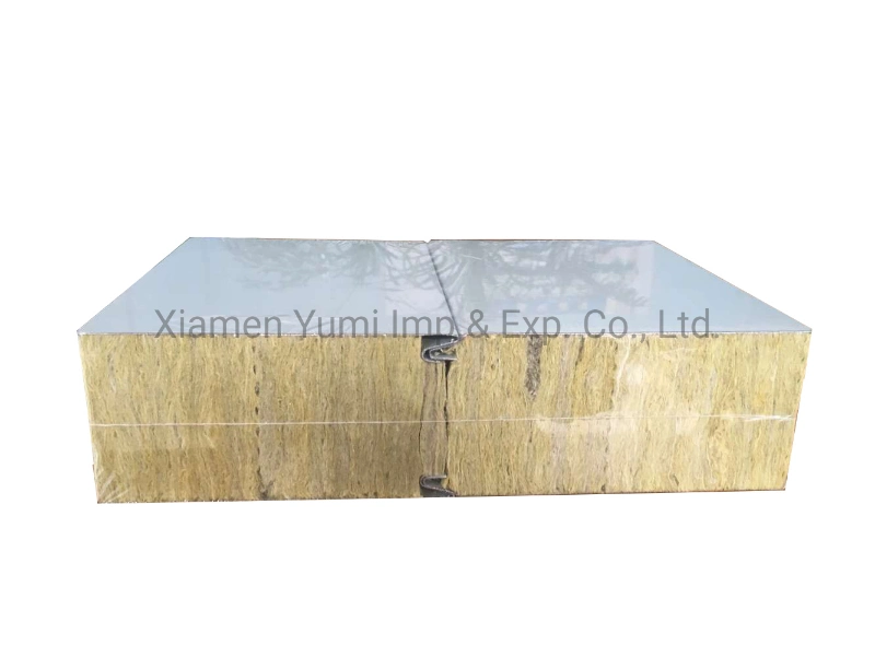 Yellow Fireproof A1 Lever Thermal&amp; Heat Insulation Rockwool Sandwich Panel for Container Board