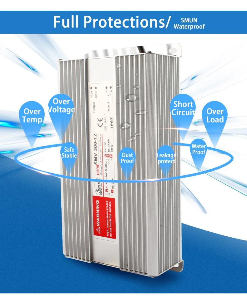 300W 48V 6.3A Constant Voltage Switching Mode Power Supply SMPS