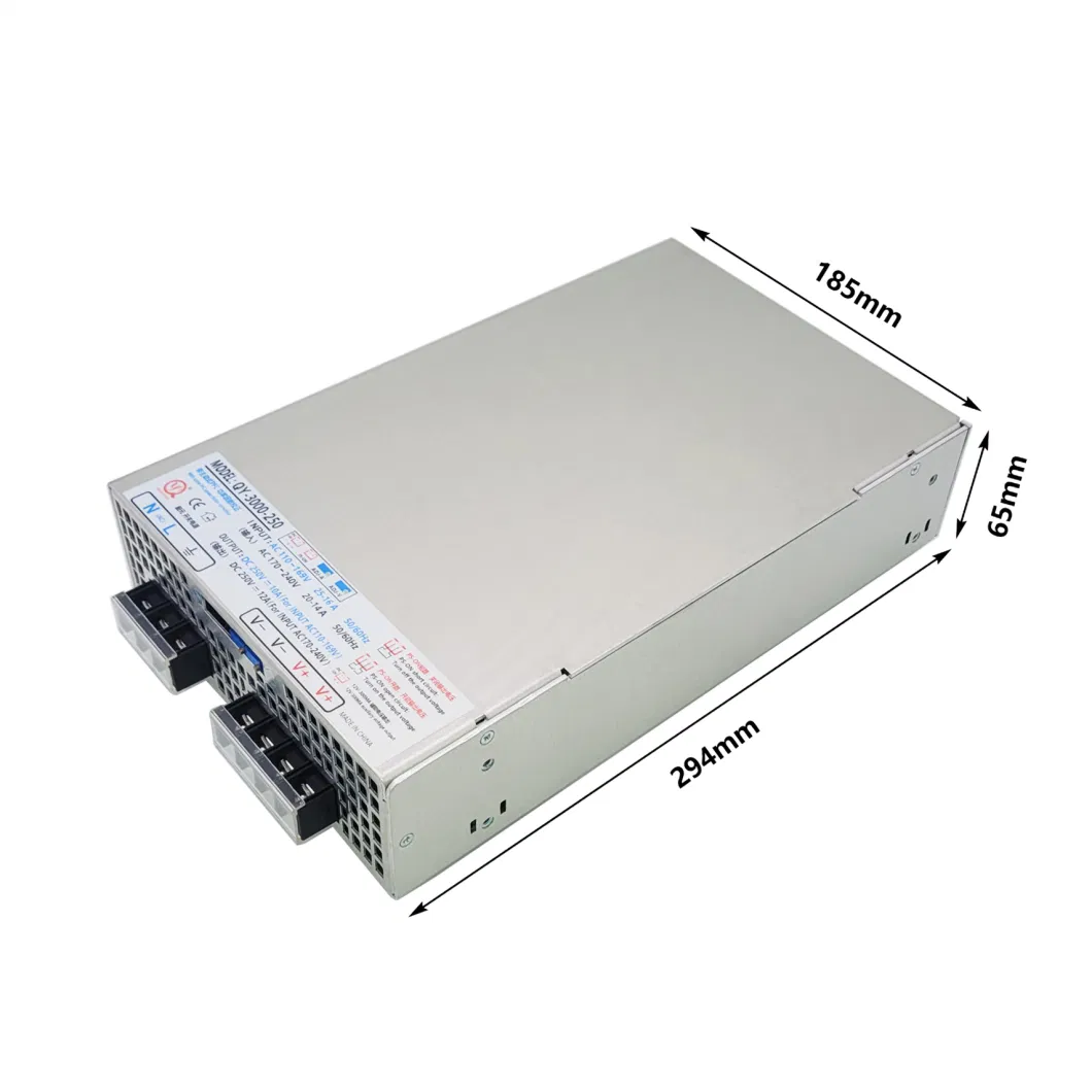 3000W Single output (with active PFC) Switching power supply AC 110-240V TO 0-24V 36V 48V 60V 72V 110V 150V 250V 300V