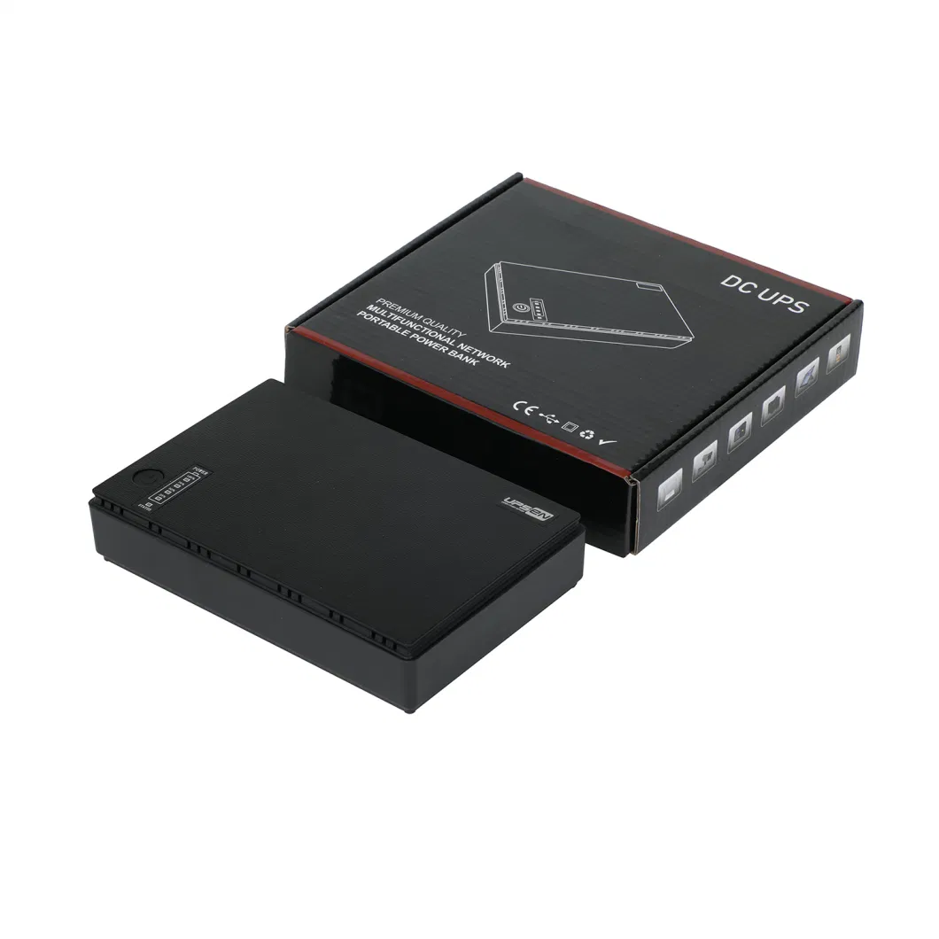 5V 9V 12V 24V Mini DC UPS for Routers Cameras with Poe Port 18W Inbuilt 4PCS*2600mAh Lithium Batteries