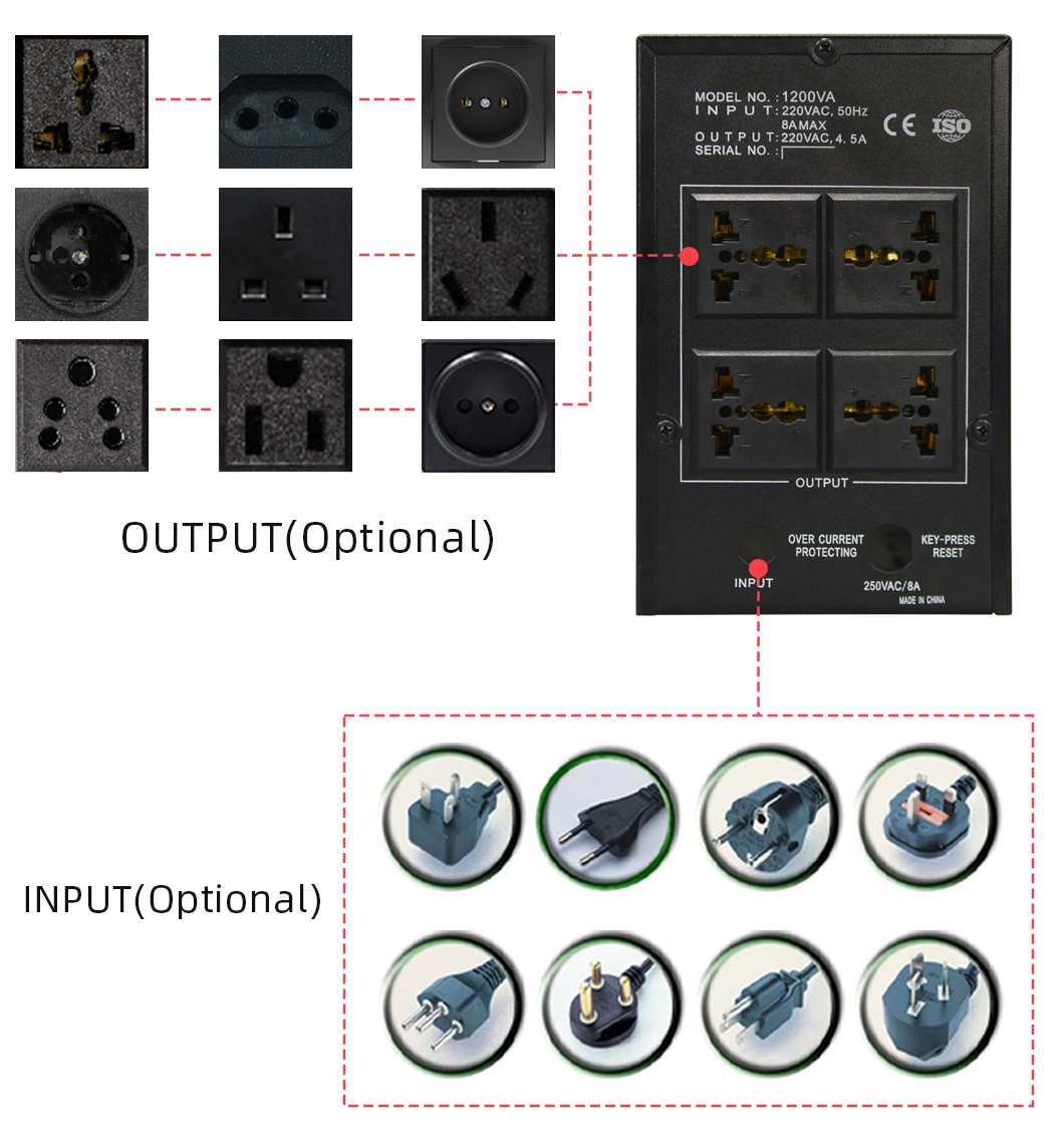 Techfine Single Phase Techfine/OEM Kraft-Paper Box Uninterruptible Power 1200va UPS Power Supply