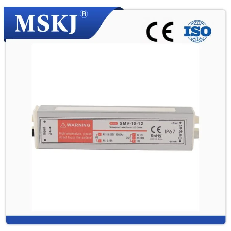 Smv-10-24 10W 24V 0.42A IP67 Constant Voltage Waterproof LED Driver