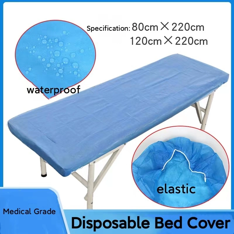 OEM Blue SMS PP Non Woven Bed Cover Disposable Supplies