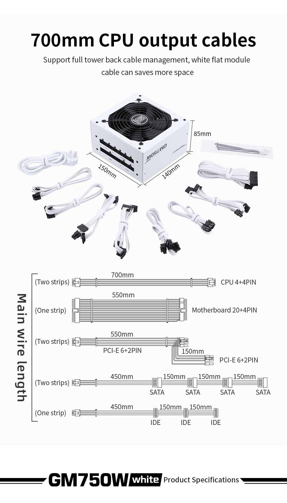 Segotep-750W-850W-Pcie5.0-80-Plus-Gold-ATX-Gaming-Switching-Power-Supply-Full-Modular-White