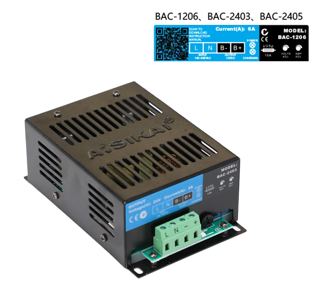 12V 24V 4A/6A/10A Generator Automatic Battery Trickle Charger Genset Battery Charger