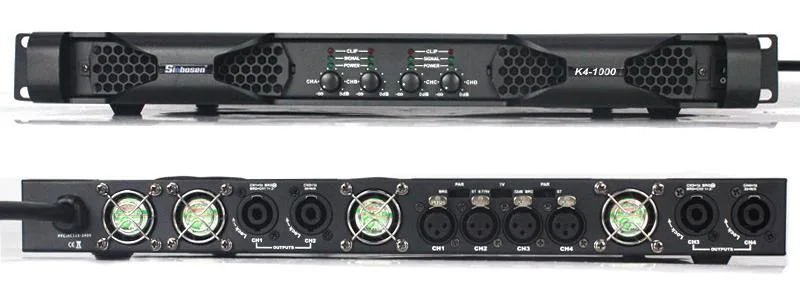 K4-800 Class D 4 Channel Amplifier Audio 800 Watt 1u Power Amplifier Sound System