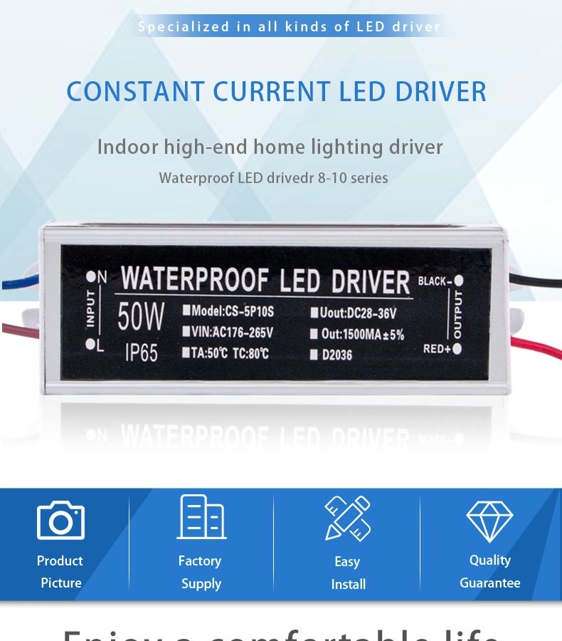 Basic Customization 10W/20W/30W/40W/50W/60W LED Driver Constant Current Power Supply