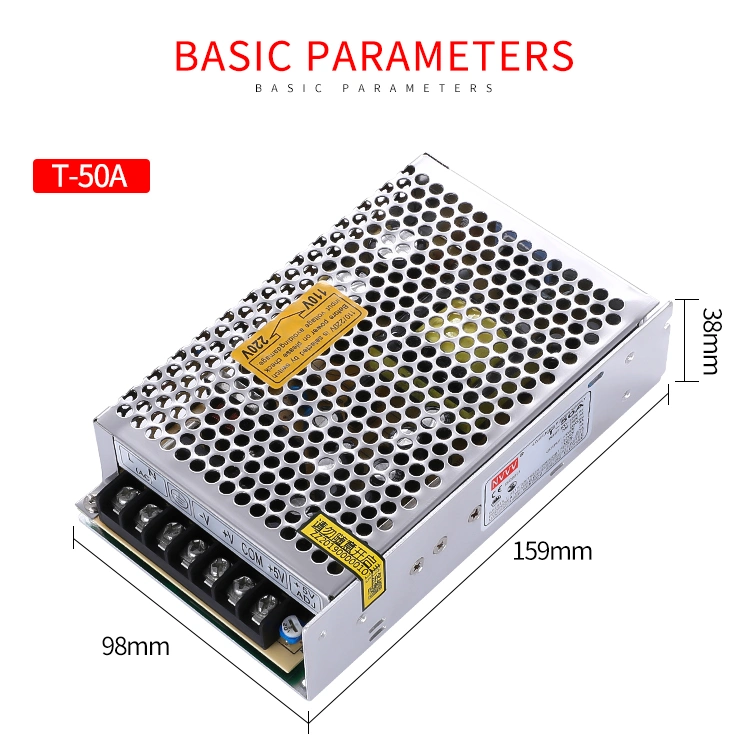 T-50A 50W 12V DC Power Supply 50W Triple Output Switching Power Supply