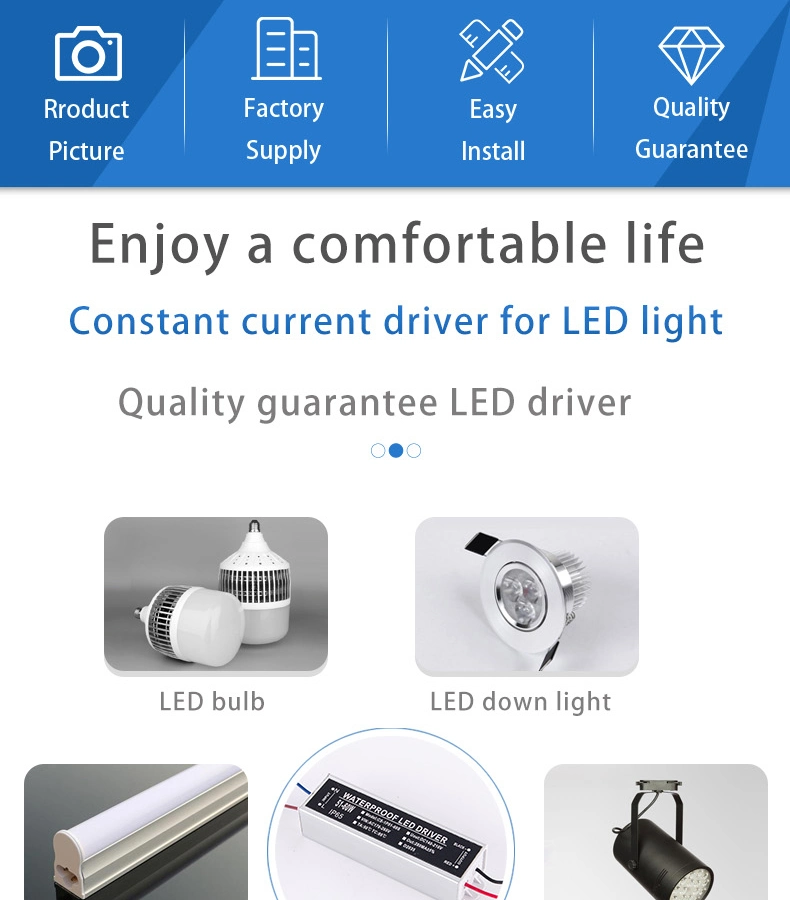 OEM LED 4-7W/8-12W/13-18W/18-24W/24-36W/37-50W/50-60W Driver Power Supply